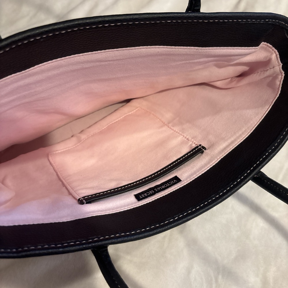 Victoria's Secret Black Tote with Silver Details - Picture 3 of 4